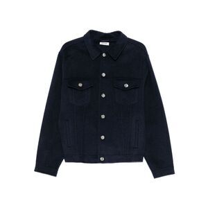 Soft Goat Men Denim Jacket Bottoned Up